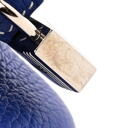 Hermes Taurillon Clemence Casaque Picotin Lock 18 PM Bleu Electrique Bleu Encre 11 of 12