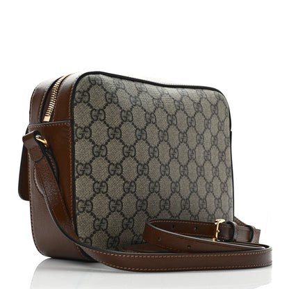 Gucci GG Supreme Monogram Small Horsebit 1955 Shoulder Bag Beige Brown Sugar 3 of 9