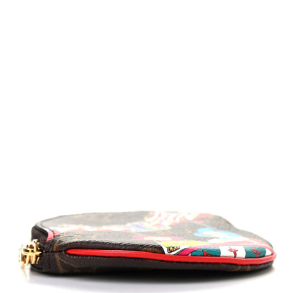 Louis Vuitton Monogram 2020 Christmas Animation Bumper Cars Round Coin Purse Coquelicot 4 of 7