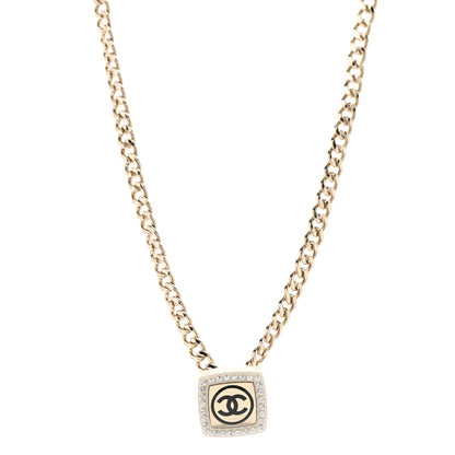 Chanel Metal Crystal CC Square Choker Gold 1 of 5