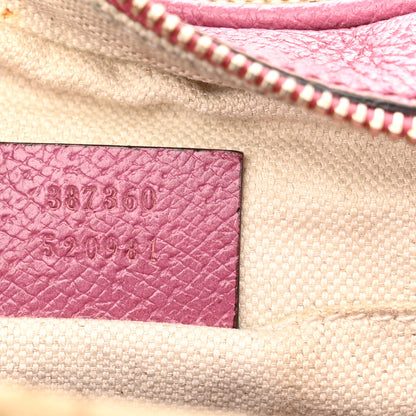 Gucci Monogram Textured Calfskin Mini Bree Messenger Bag Beige Ebony Peonia Flower 6 of 18