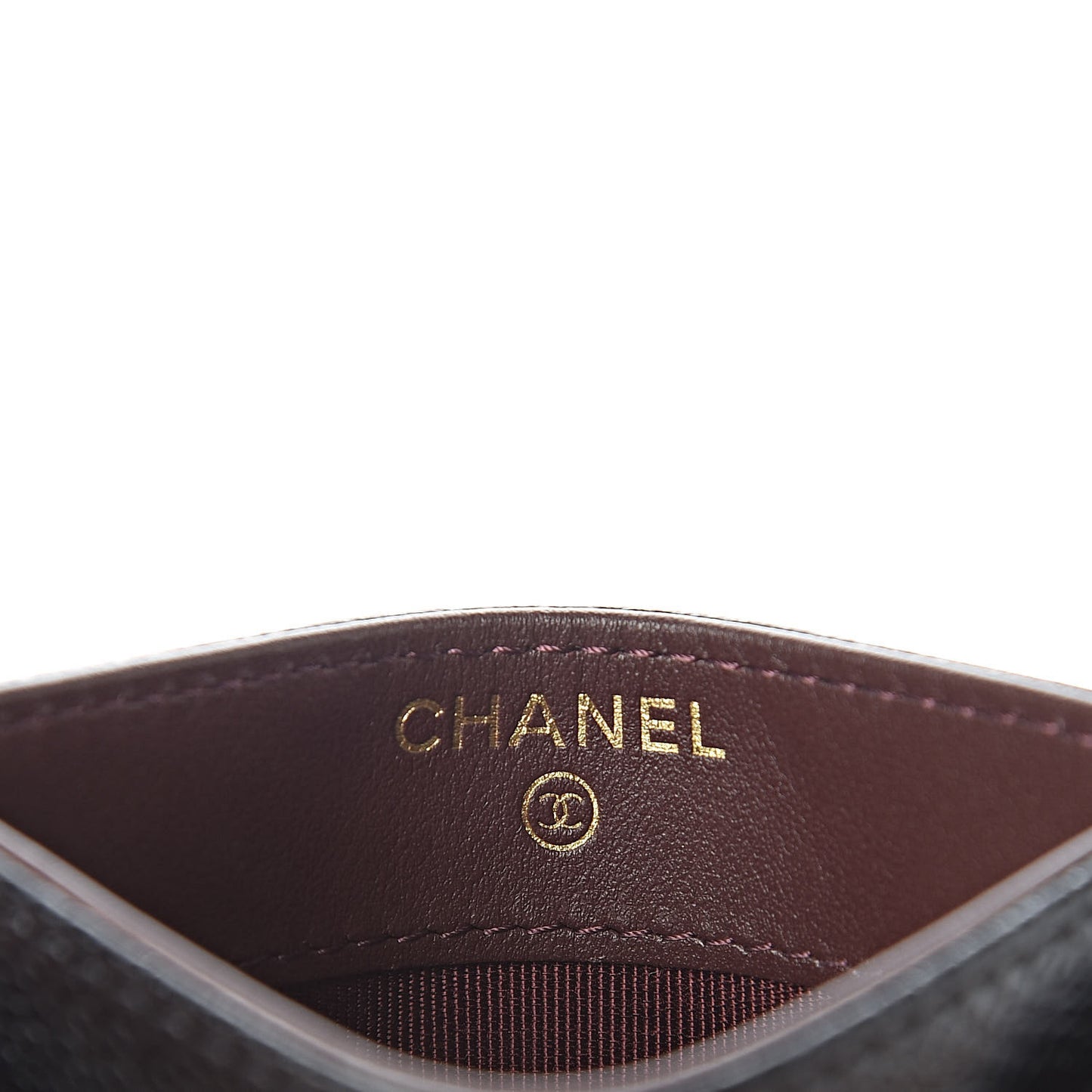 Caviar Quilted Card Holder Black