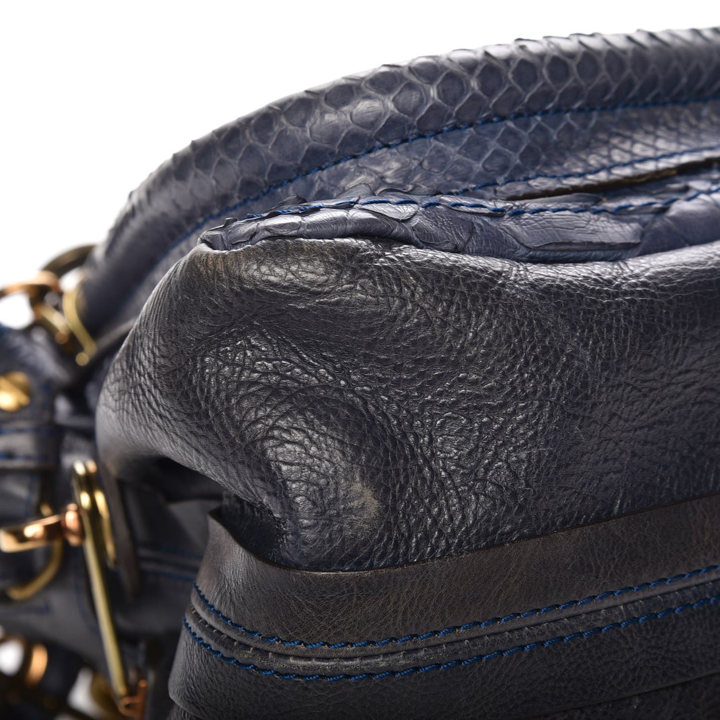 Python Calfskin Medium Paraty Blue Nuit