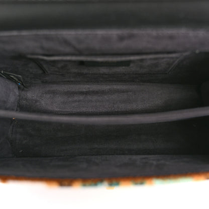 Fendi Velvet Vitello Dolce Fun Fair Kan I Shoulder Bag Tobacco Multicolor Black 5 of 13