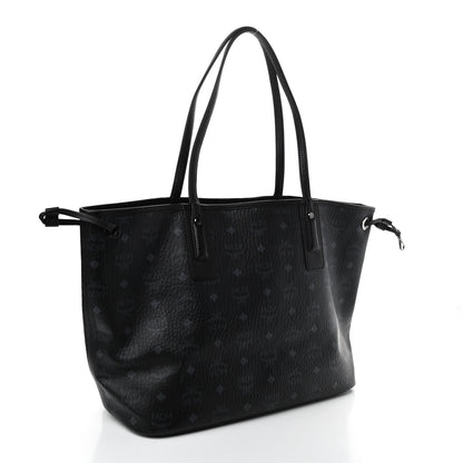 MCM Visetos Medium Liz Reversible Shopper Tote Black 4 of 10