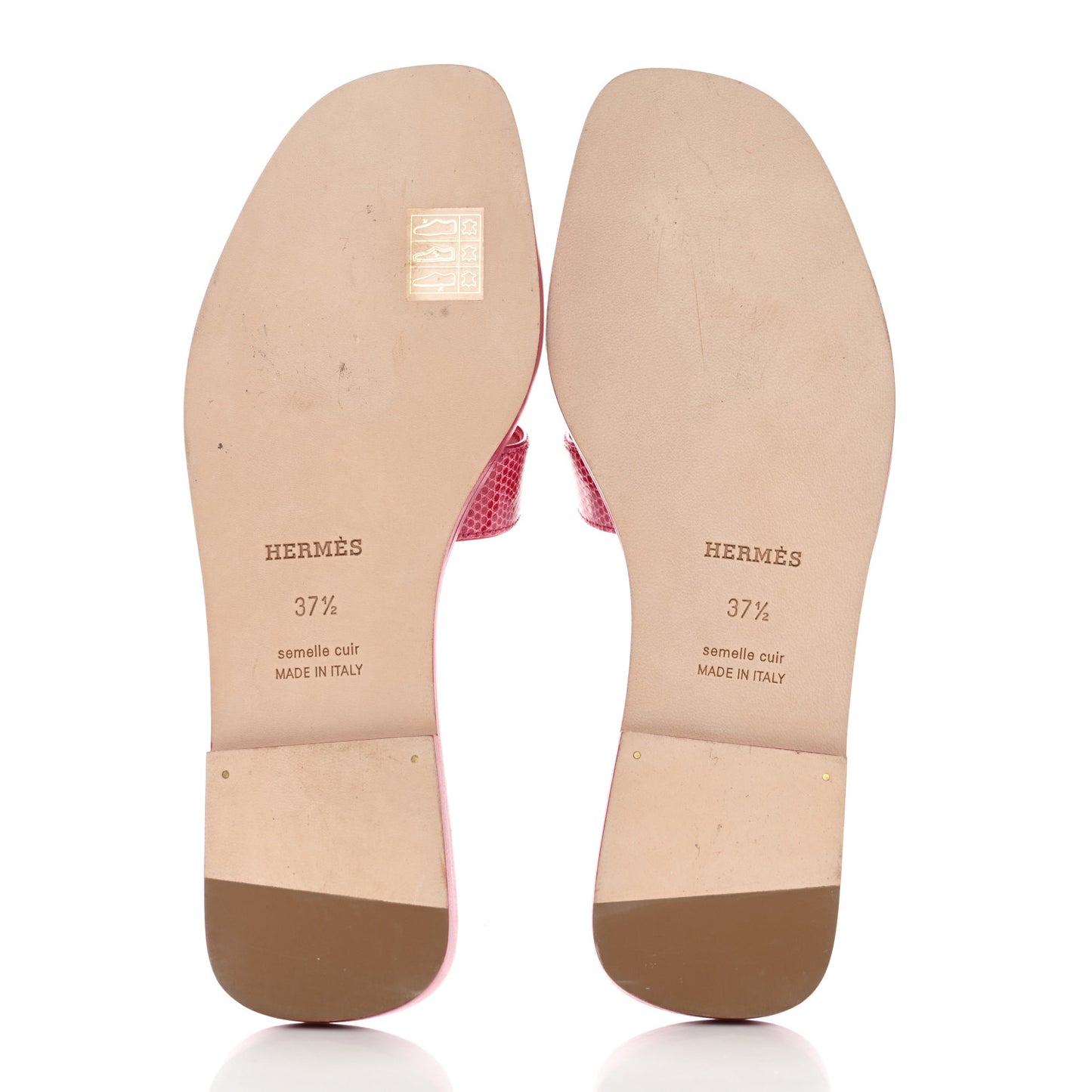 Lizard Oran Sandals 37.5 Fuchsia