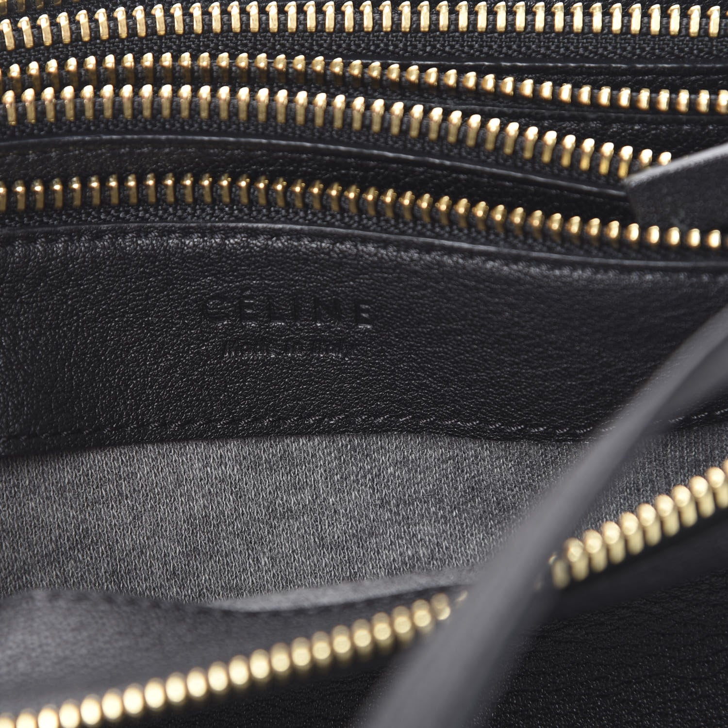 Celine Lambskin Small Trio Crossbody Bag Black 7 of 11