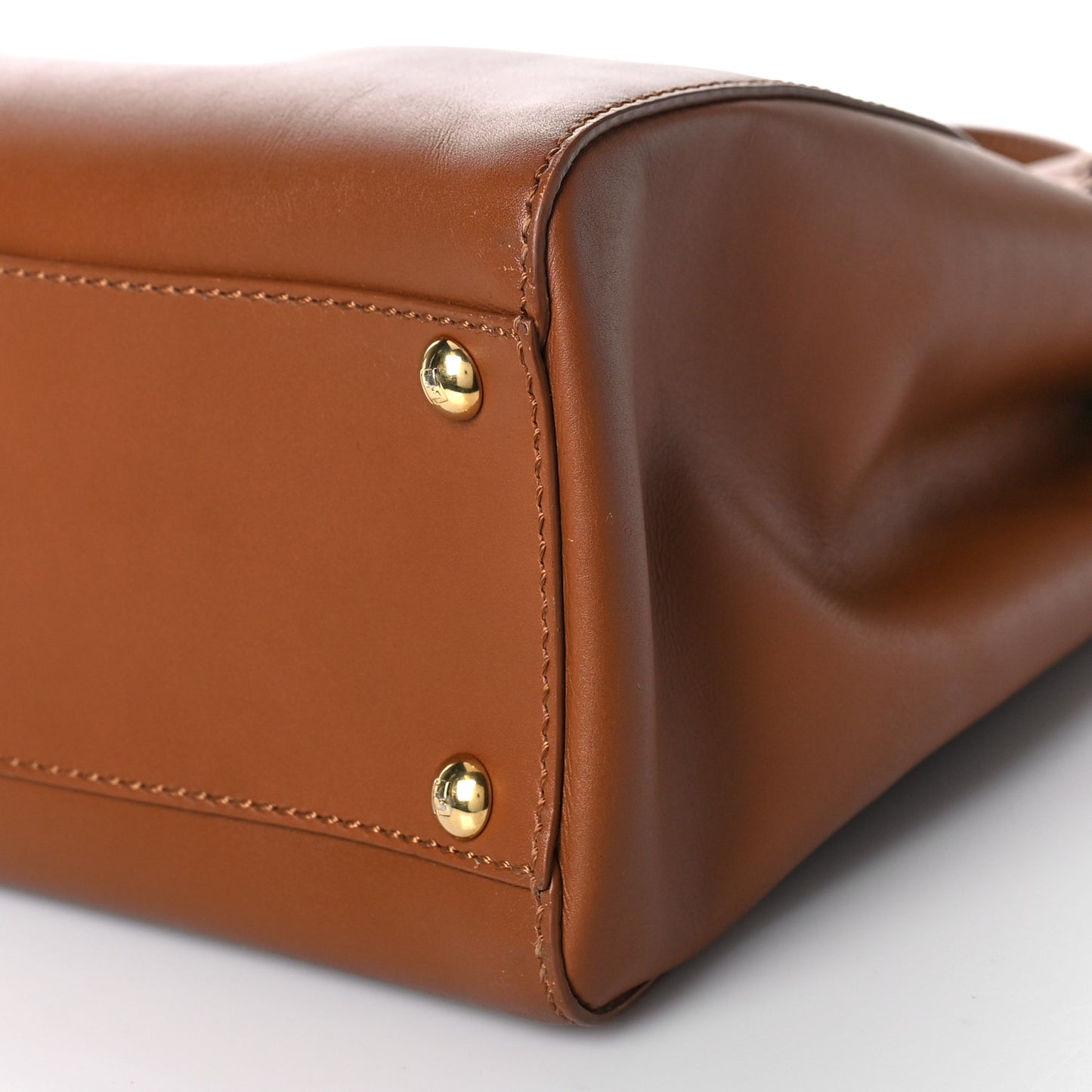 Vitello Morgan Shiny Nappa Medium Peekaboo Iconic Satchel Cuoio Piombo