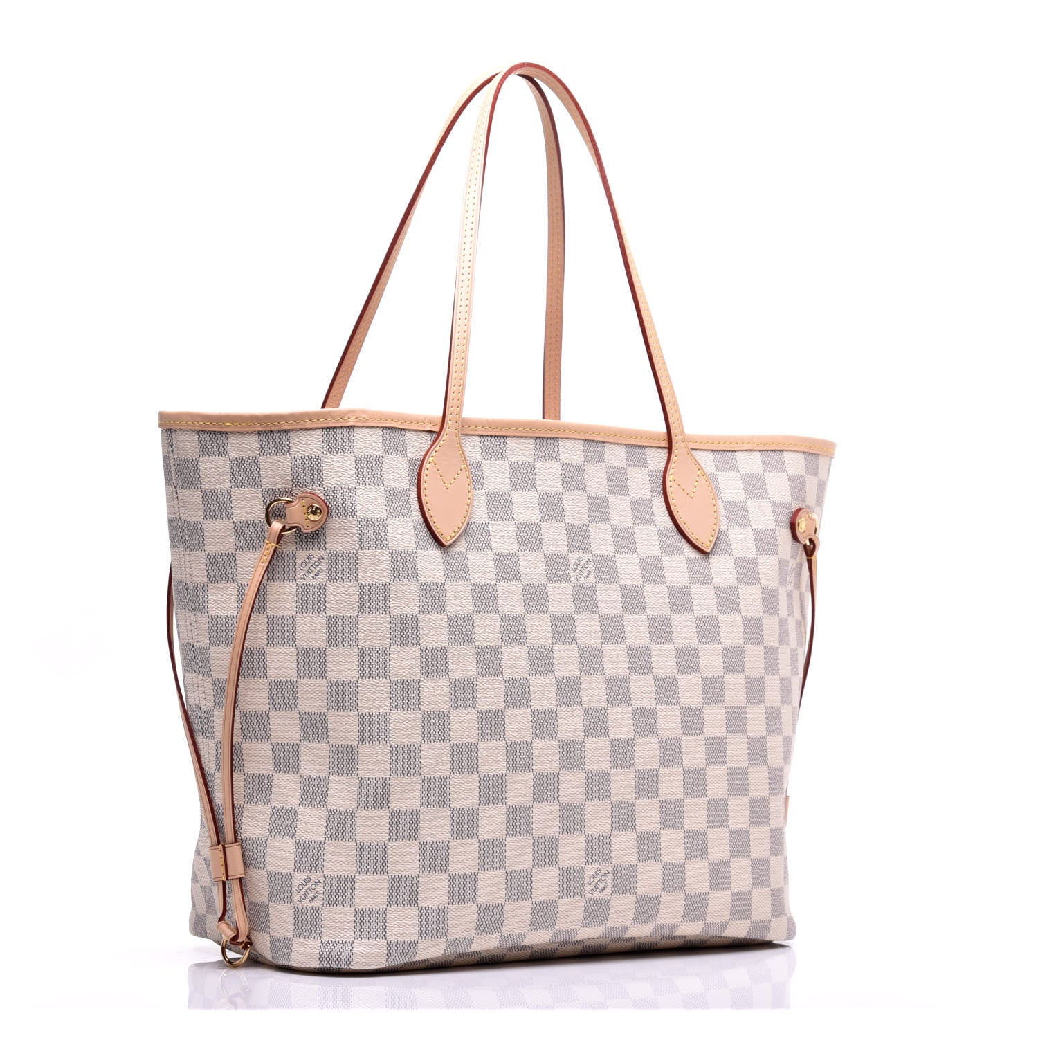 Louis Vuitton Damier Azur Neo Neverfull MM Rose Ballerine 3 of 8