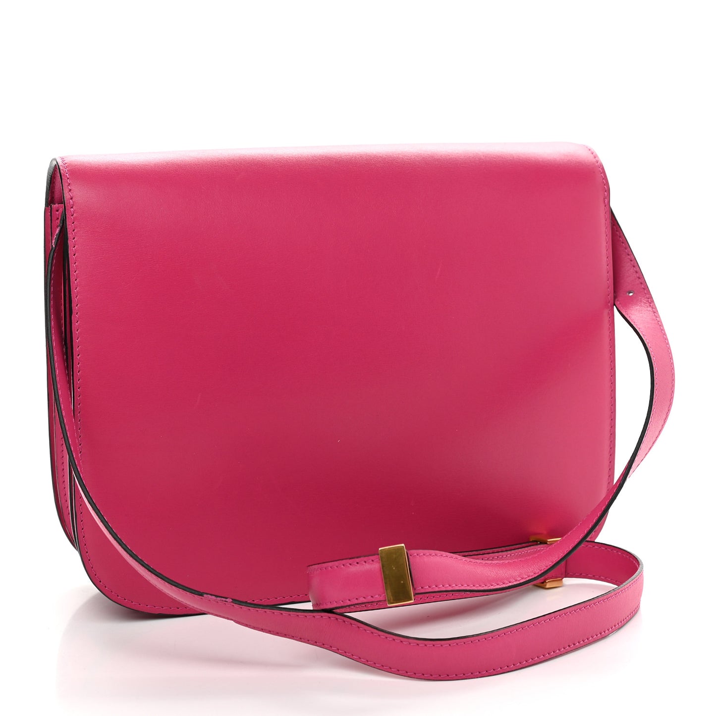 Box Calfskin Medium Classic Box Flap Bag Hibiscus