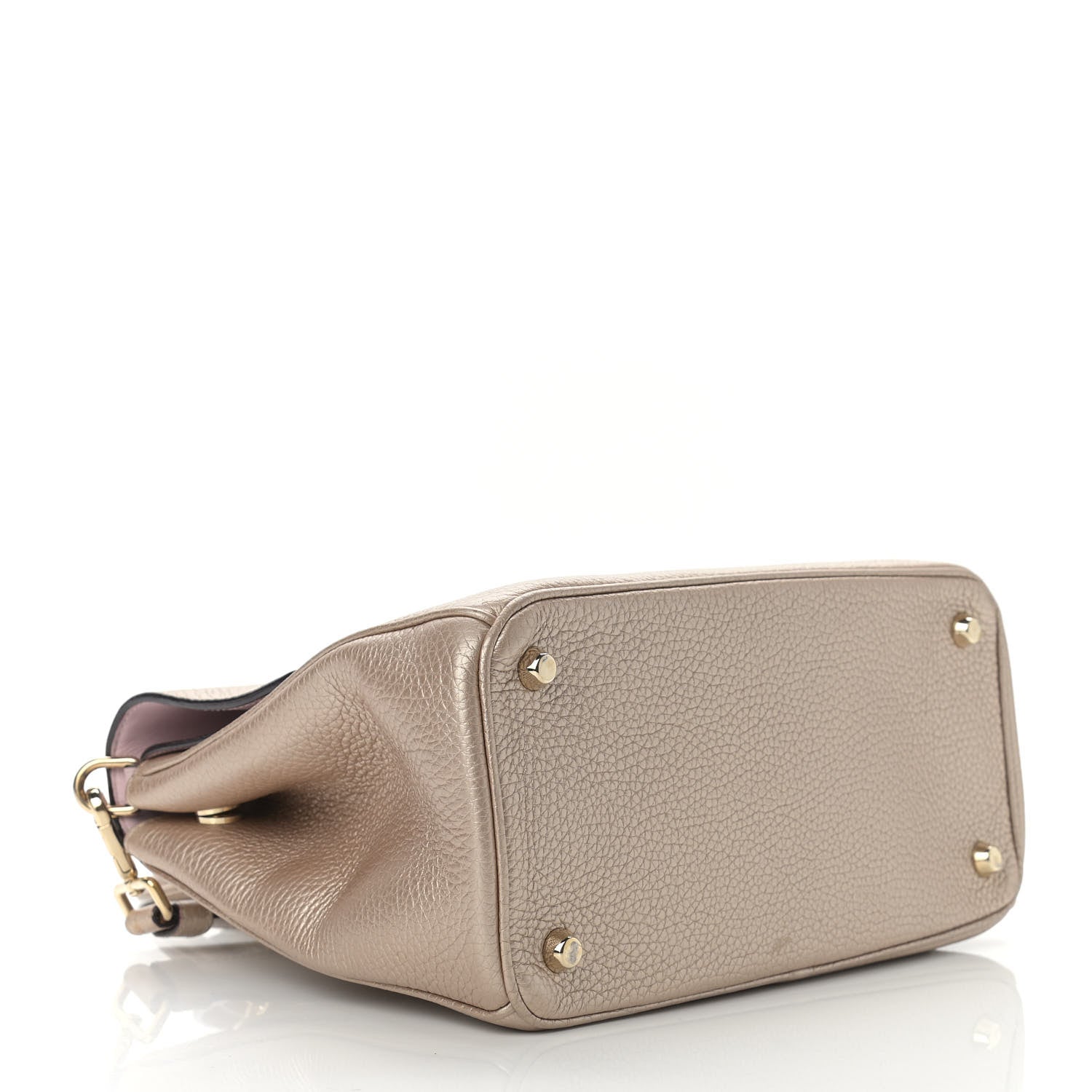 Christian Dior Metallic Bullcalf Small Be Dior Flap Pale Gold 4 of 13