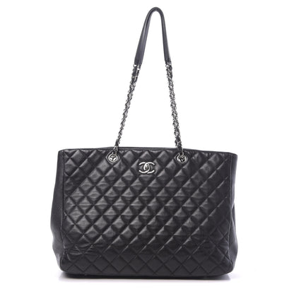 Chanel Calfskin Quilted Large CC Shopping Tote Black 1 of 16