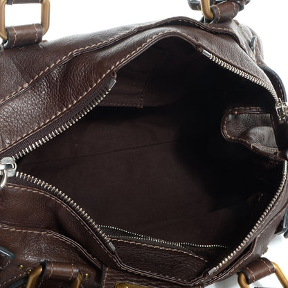 Chloe Leather Medium Paddington Satchel Chocolate 5 of 9