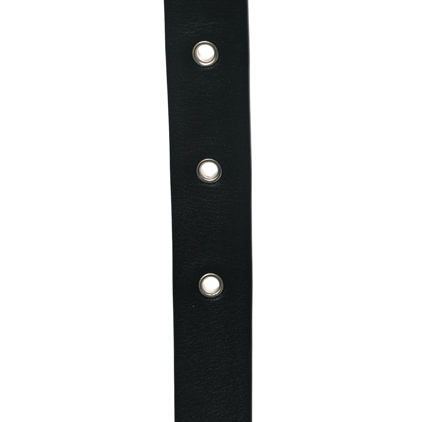 Glitter Calfskin CC Logo Skinny Belt 80 32 Charcoal