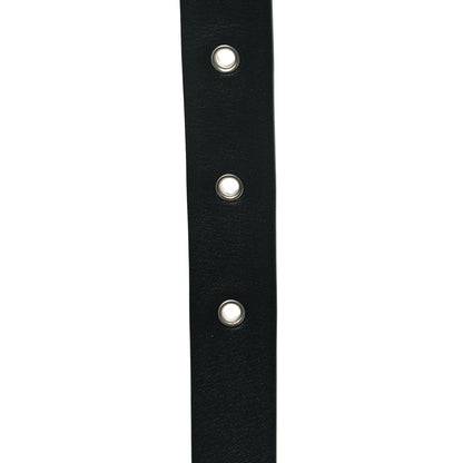 Chanel Glitter Calfskin CC Logo Skinny Belt 80 32 Charcoal 5 of 6