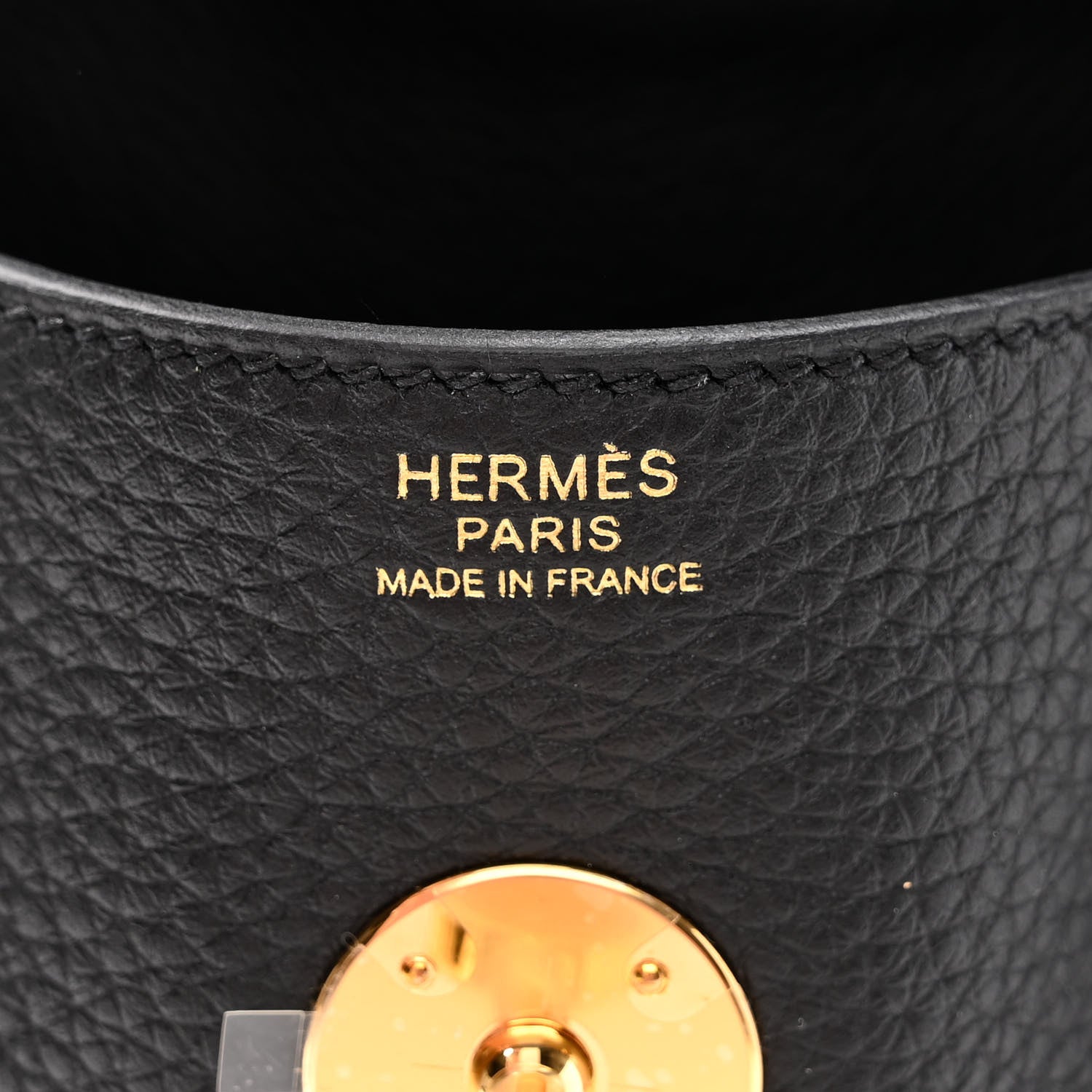 Hermes Taurillon Clemence Lindy 30 Black 6 of 10