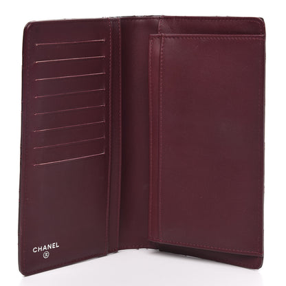 Chanel Patent Quilted Brilliant Yen Wallet Burgundy 5 of 10