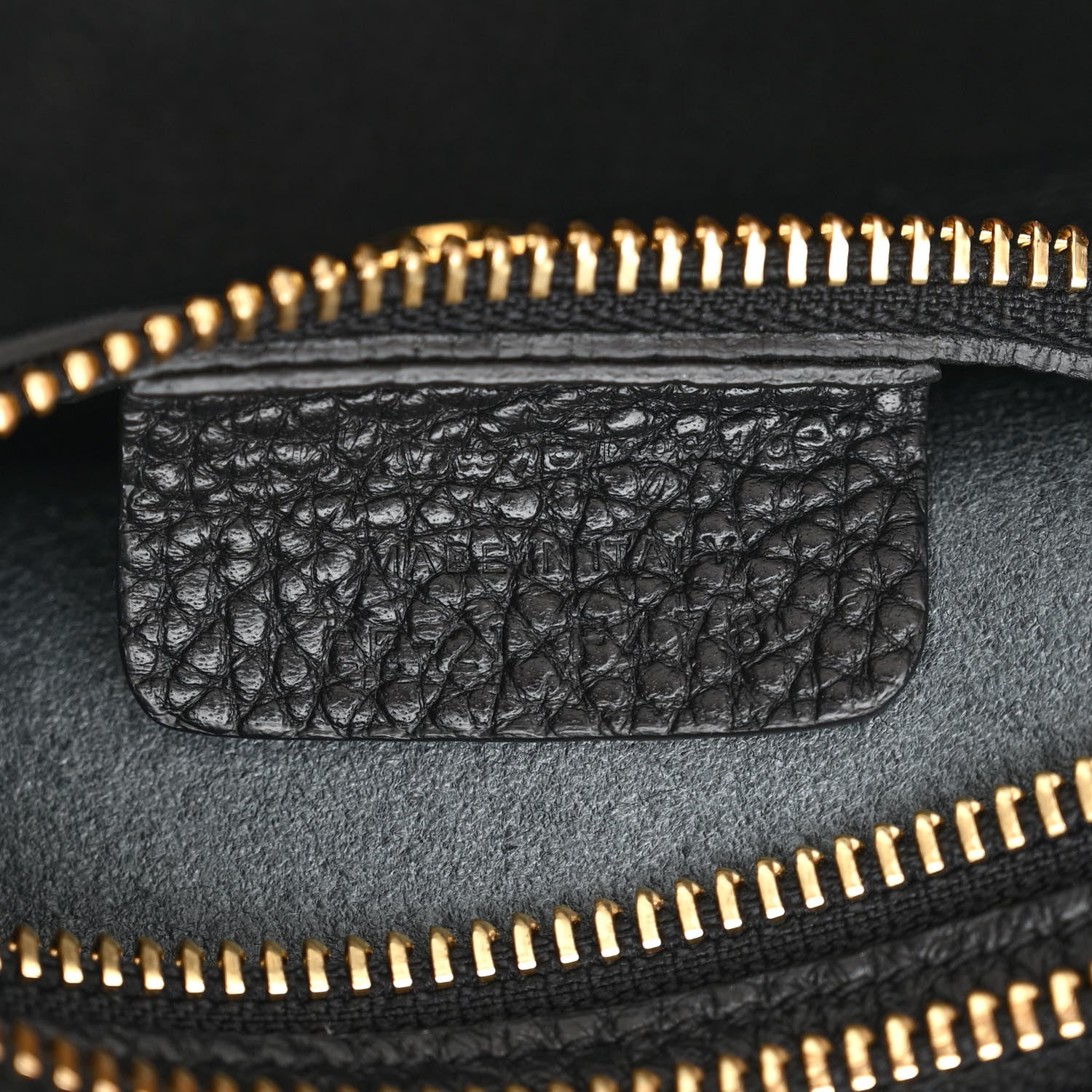 Salvatore Ferragamo Hammered Calfskin Double Handle Small Amy Tote Black 7 of 10