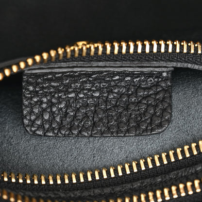 Salvatore Ferragamo Hammered Calfskin Double Handle Small Amy Tote Black 7 of 10