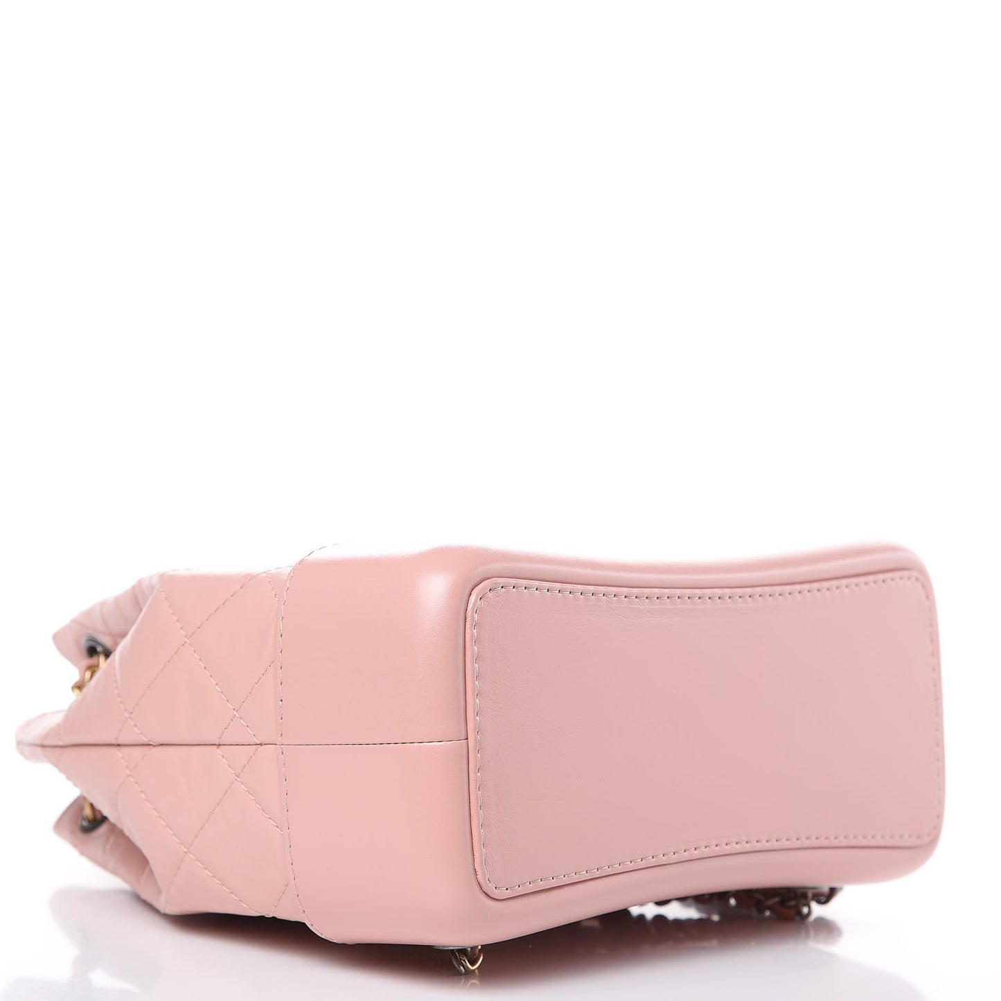 Aged Calfskin Quilted Small Gabrielle Backpack Pink