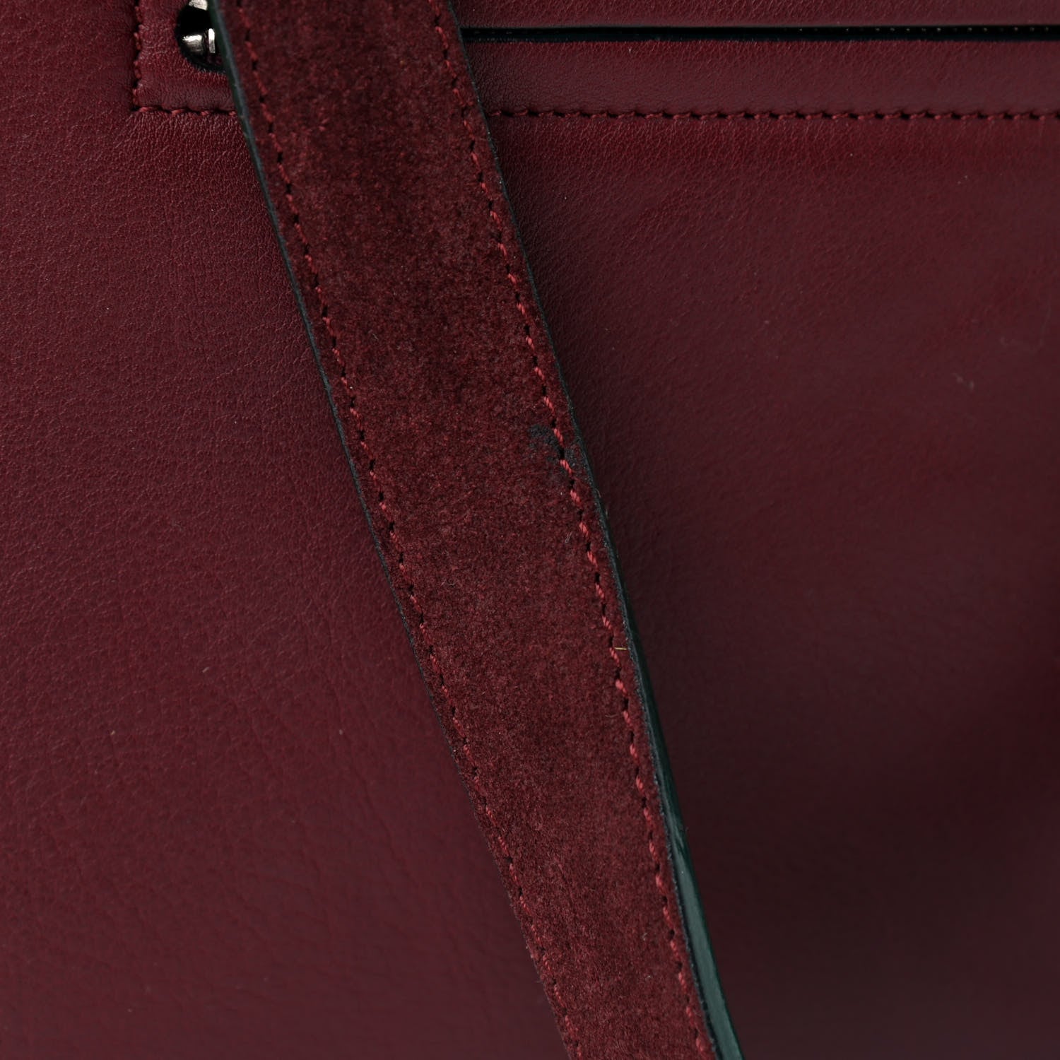 Celine Suede Calfskin Pony Hair Medium Tri-Color Diamond Shoulder Bag Blood 12 of 14