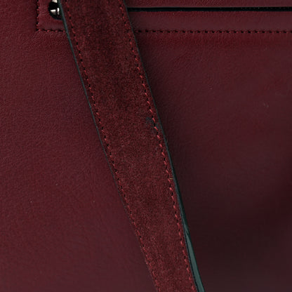 Celine Suede Calfskin Pony Hair Medium Tri-Color Diamond Shoulder Bag Blood 12 of 14