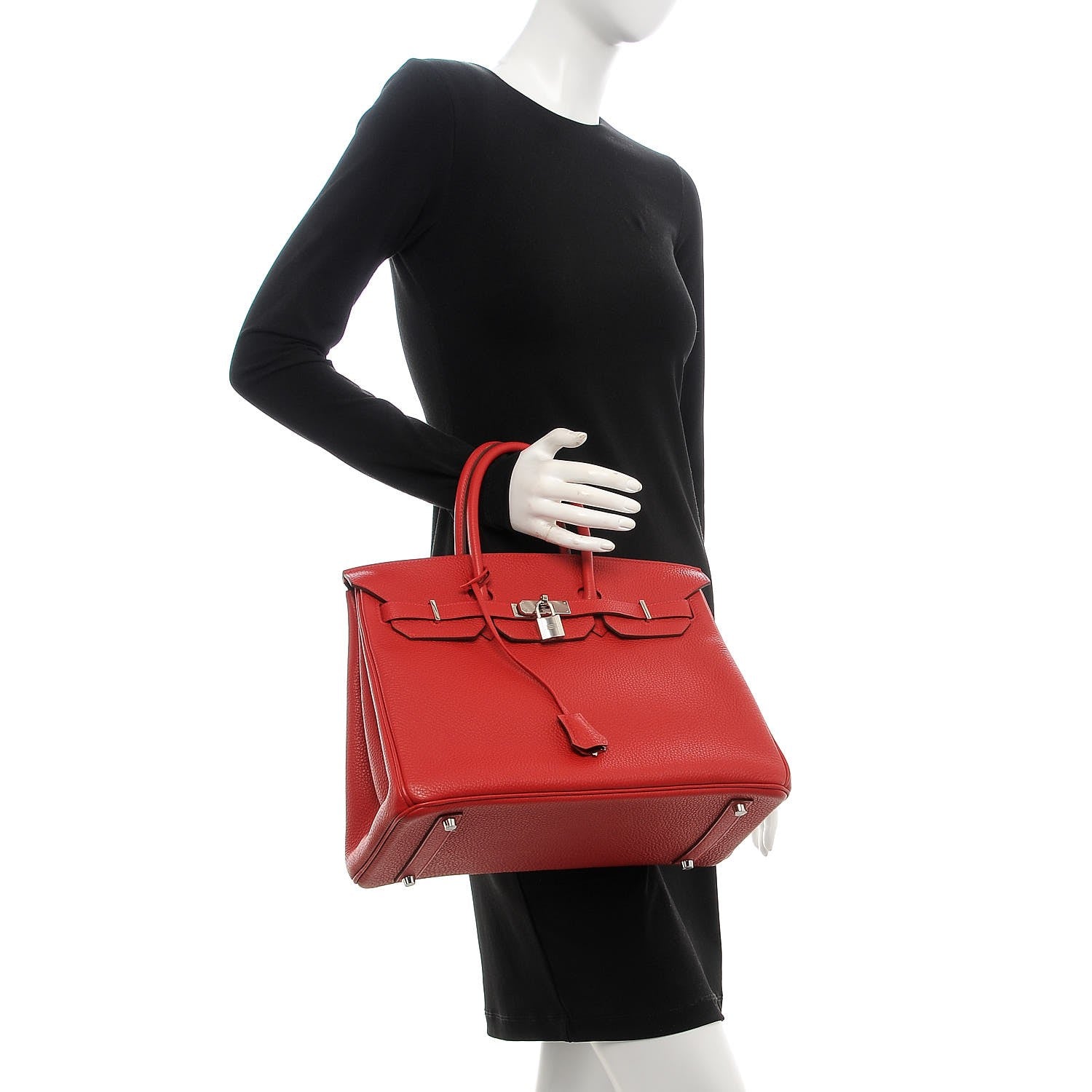 Hermes Taurillon Clemence Birkin 35 Rouge Casaque 2 of 30
