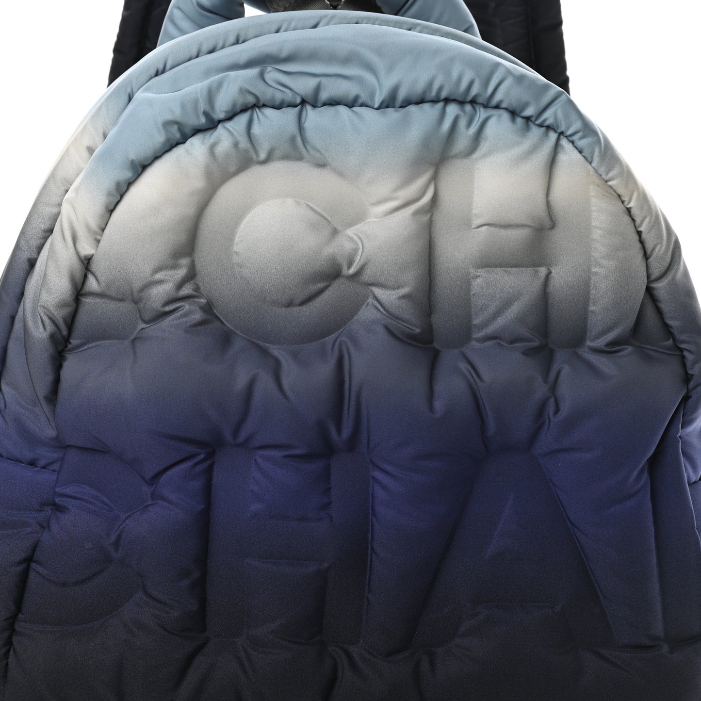 Nylon Embossed Small Doudoune Backpack Black Blue White