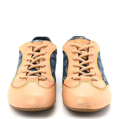 Louis Vuitton Denim Monogram Sneakers 35 Blue 3 of 11