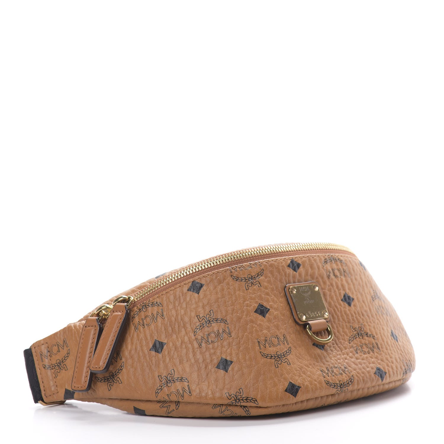 MCM Visetos Small Fusten Belt Bag Cognac 4 of 10