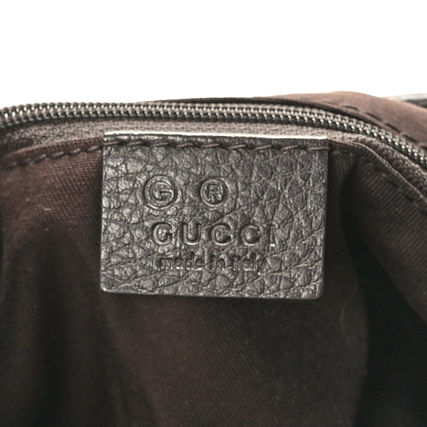 Gucci Denim Monogram Abbey D Ring Hobo Brown 7 of 10