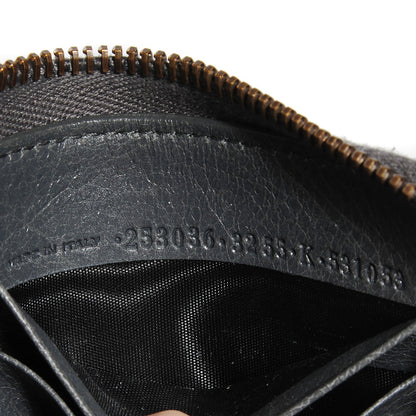 Balenciaga Agneau Classic Hardware Continental Zip Around Wallet Gris Tarmac 7 of 8