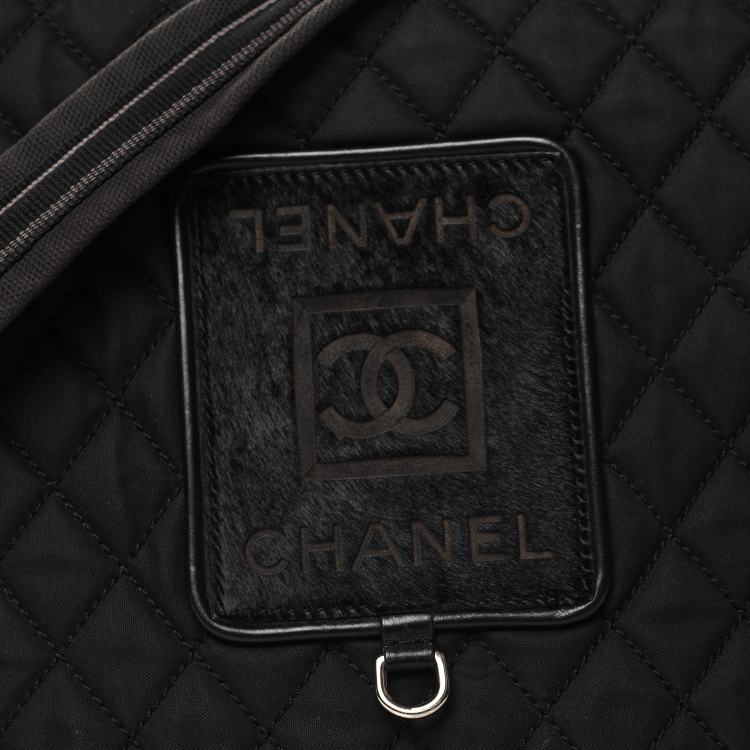 Chanel Canvas Pony Hair Quilted Sport CC Messenger Black 8 of 12