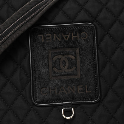 Chanel Canvas Pony Hair Quilted Sport CC Messenger Black 8 of 12