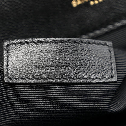 Saint Laurent Grain De Poudre Textured Mixed Matelasse Large Triquilt Monogram Satchel Black 7 of 11