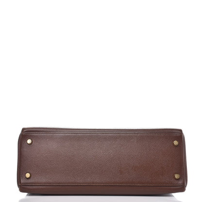 Hermes Courchevel Retourne Kelly 32 Chocolate 7 of 37