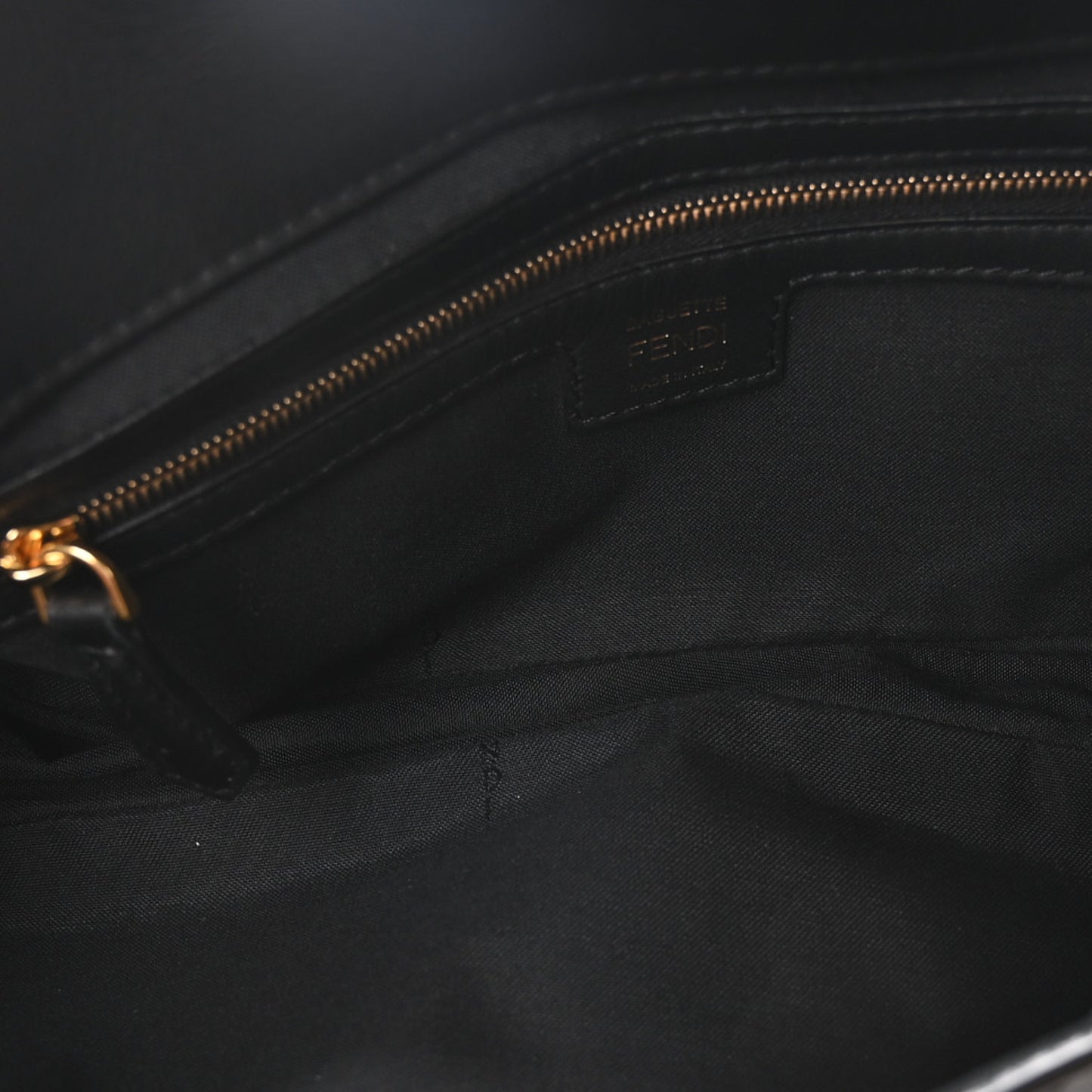 Nappa FF 1974 Embossed Baguette Black