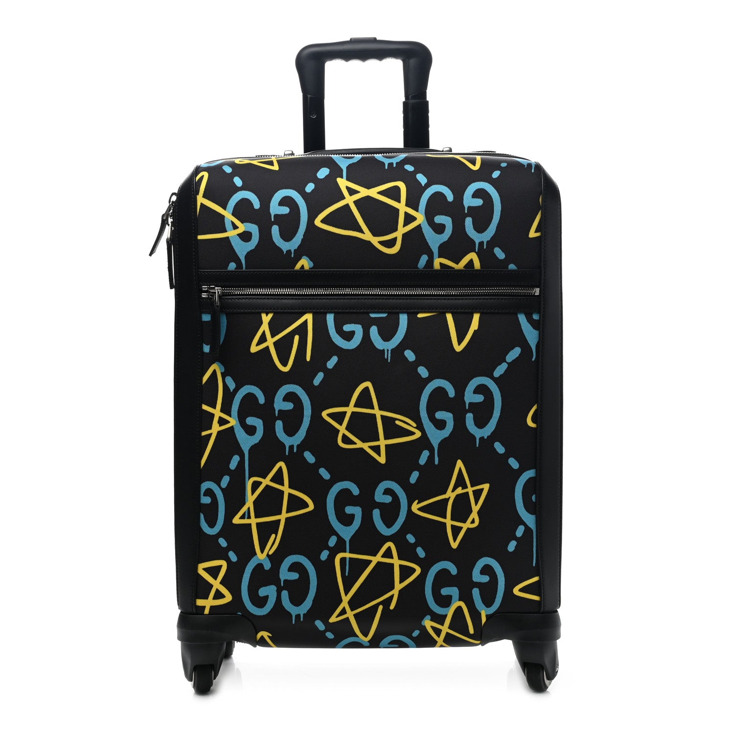 Gucci Nylon GucciGhost Carry On Trolley Black New Acquamarine 1 of 12