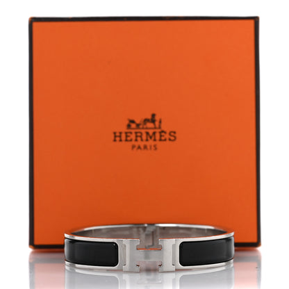 Hermes Enamel Narrow Clic Clac H Bracelet GM Black 5 of 5