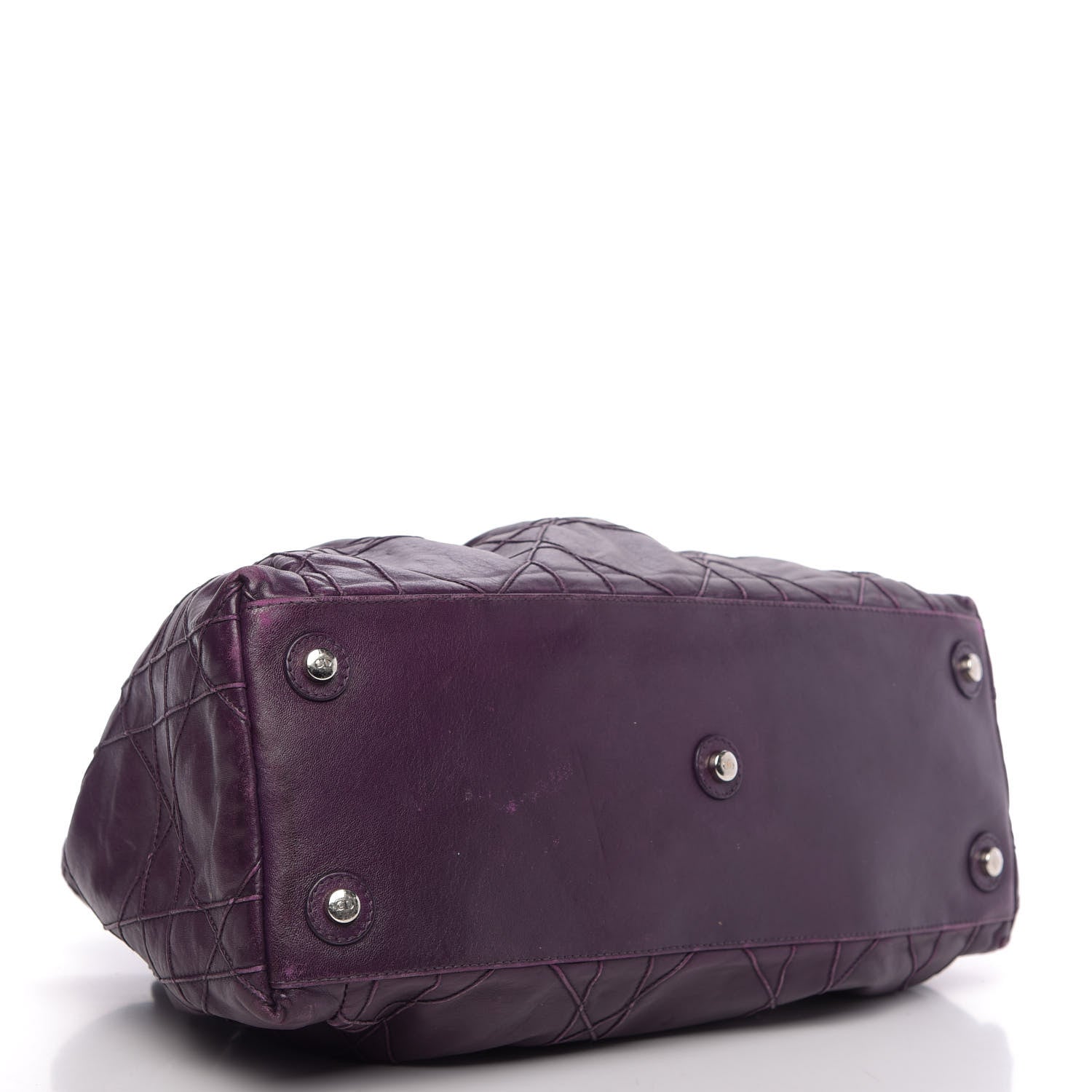 Christian Dior Lambskin Cannage Medium Le Trente Tote Purple 4 of 18