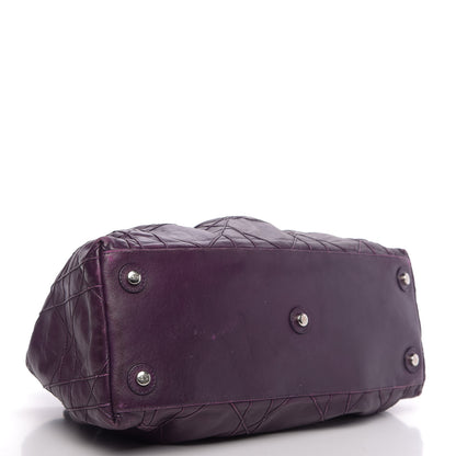 Christian Dior Lambskin Cannage Medium Le Trente Tote Purple 4 of 18
