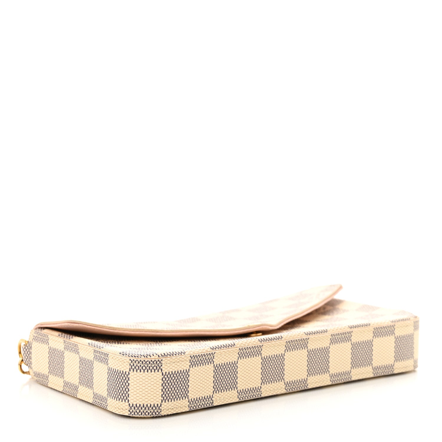 Louis Vuitton Damier Azur Pochette Felicie Chain Wallet Rose Ballerine 5 of 13