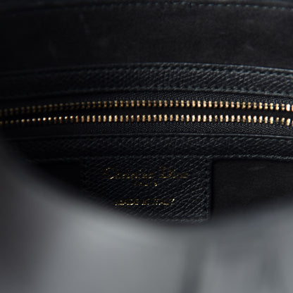 Christian Dior Grained Calfskin Saddle Bag Black 8 of 12