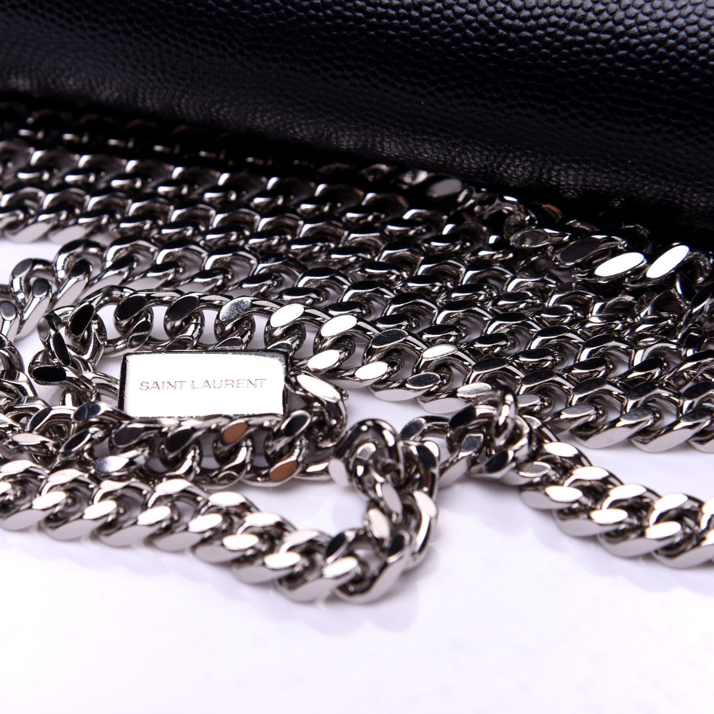 Grain De Poudre Medium Classic Monogram Kate Satchel Black