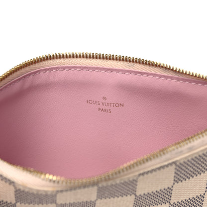 Louis Vuitton Damier Azur Felicie Chain Wallet Zippered Insert Rose Ballerine 6 of 12