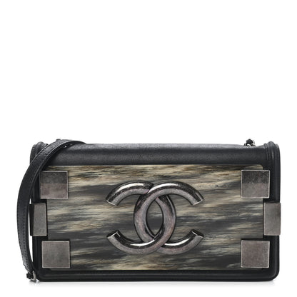 Chanel Iridescent Calfskin Marble Plexiglass Horizontal Boy Brick Flap Dark Khaki 1 of 9