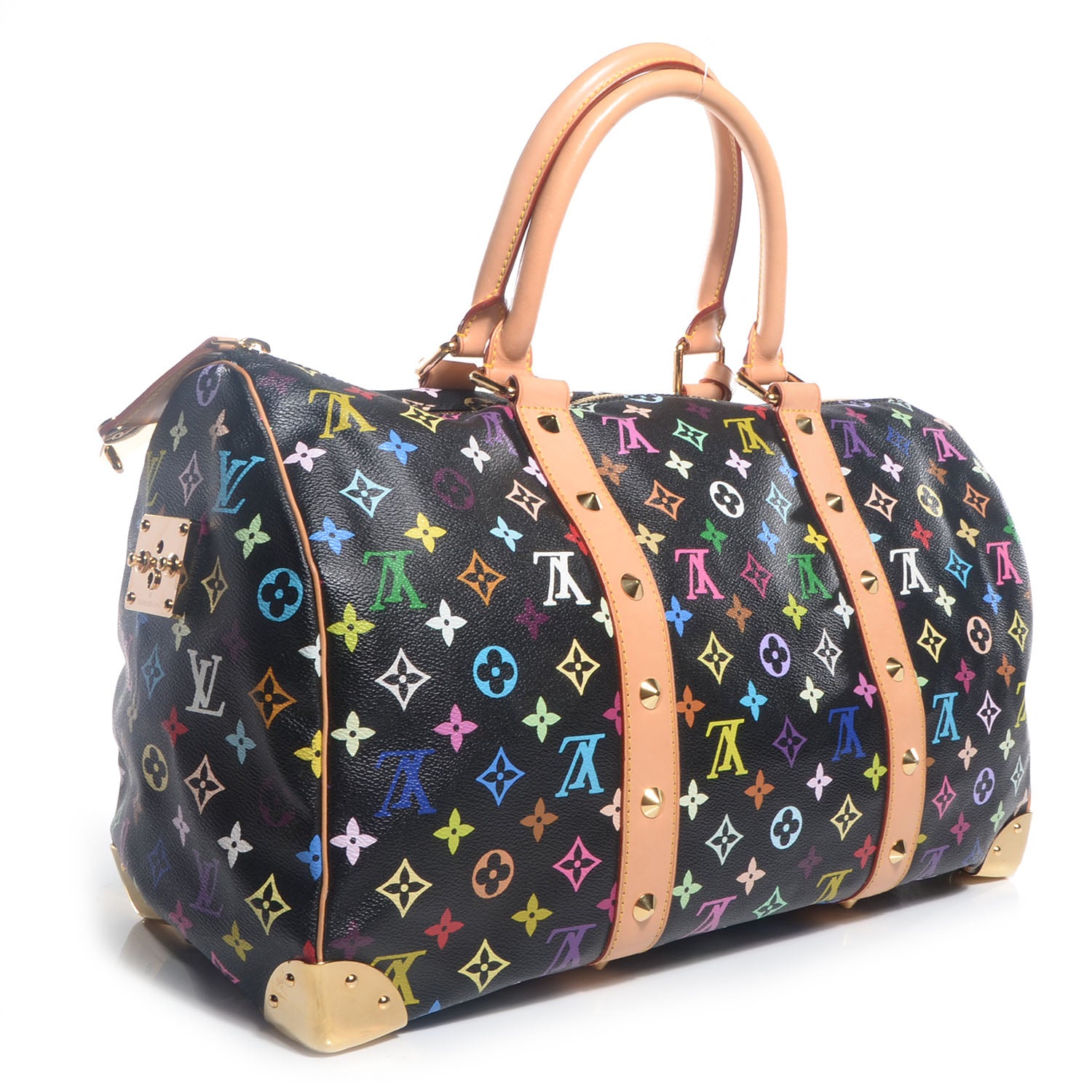 Louis Vuitton Monogram Multicolor Keepall 45 Black 3 of 7