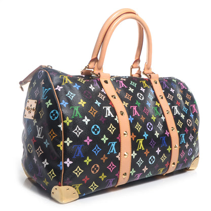 Louis Vuitton Monogram Multicolor Keepall 45 Black 3 of 7