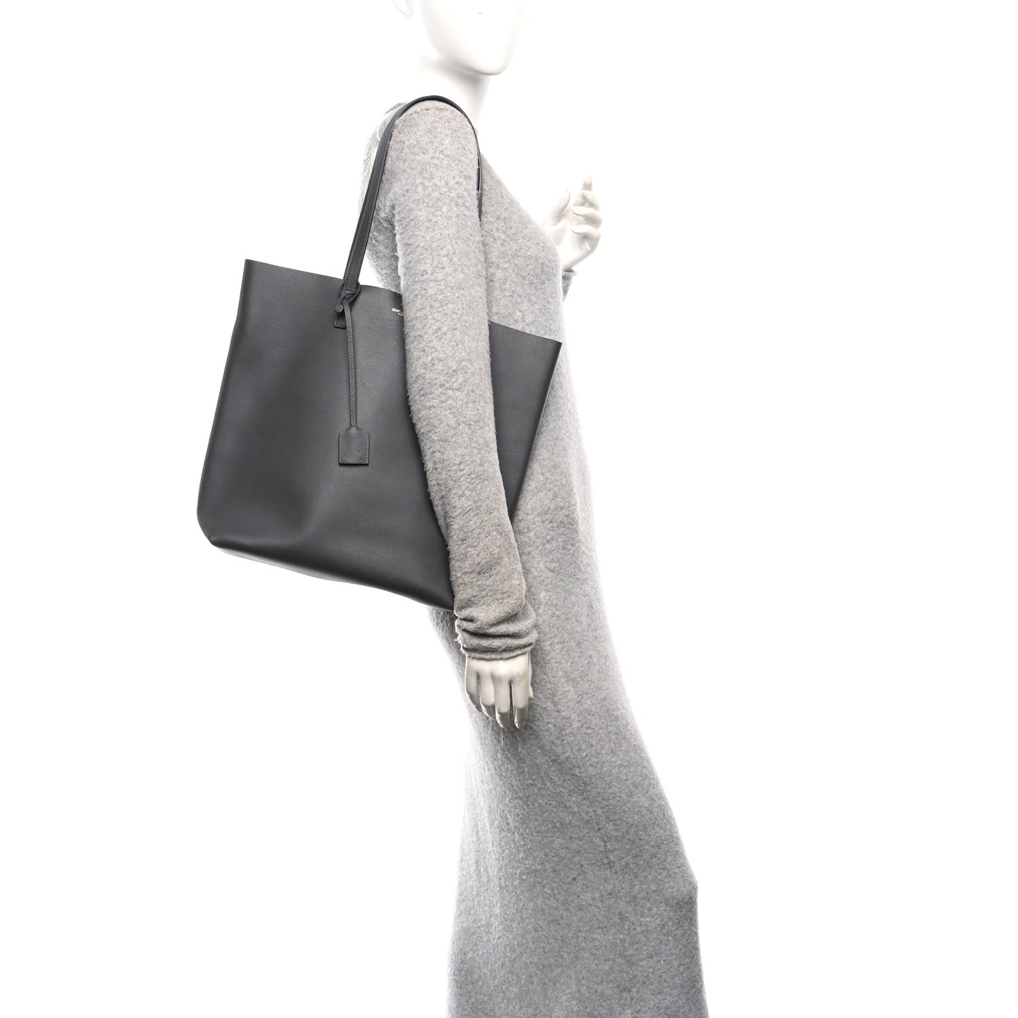 Calfskin North-South Shopping Tote Storm