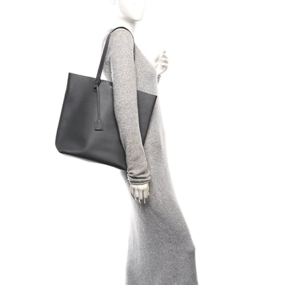 Saint Laurent Calfskin North-South Shopping Tote Storm 2 of 13